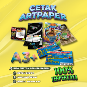 cetak art paper a3+
